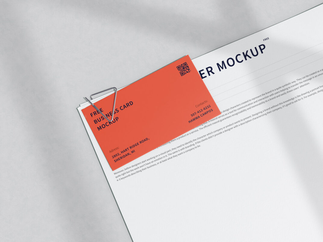 Letterhead And Business Card Mockup Mockup World