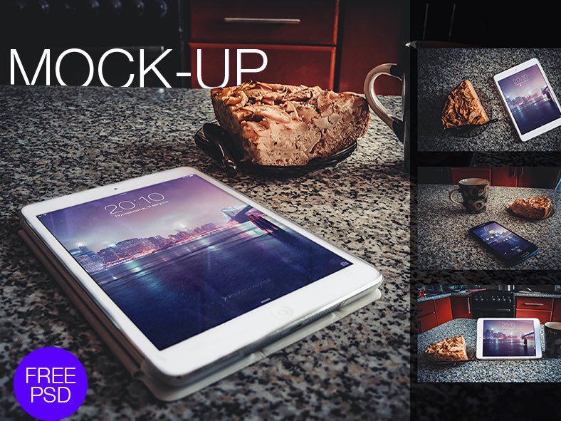 Download Kitchen Table: 4 iPad and iPhone Mockups | Mockup World