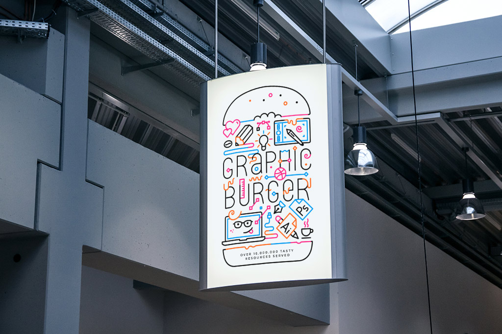 Download Indoor Advertising Sign Mockup World