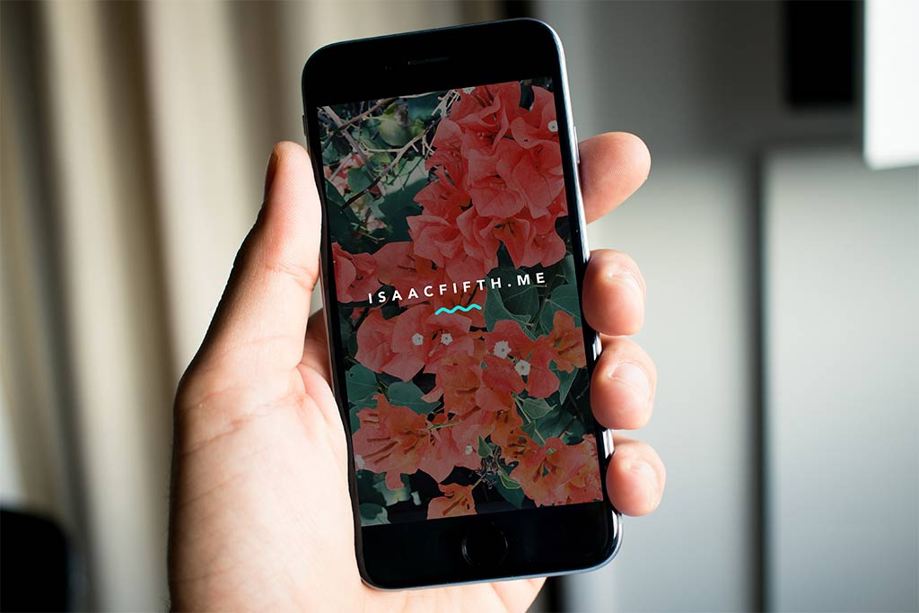 Download iPhone Closeup in Hand Mockup | Mockup World