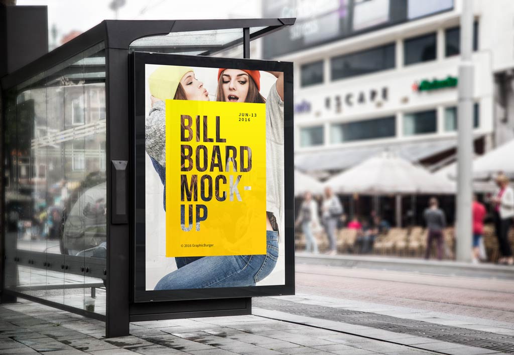 Download Bus Stop Billboard Mockup Mockup World PSD Mockup Templates