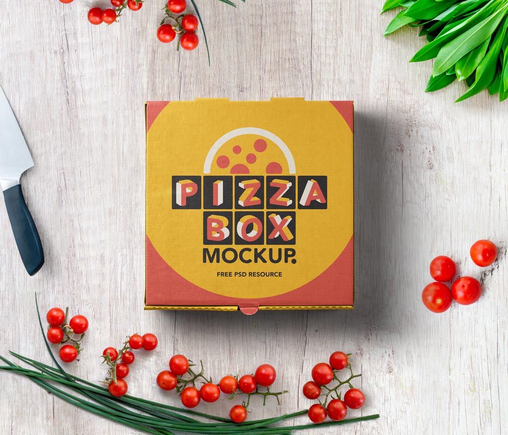 Disposable Pizza Boxes Mockup - Mockup World