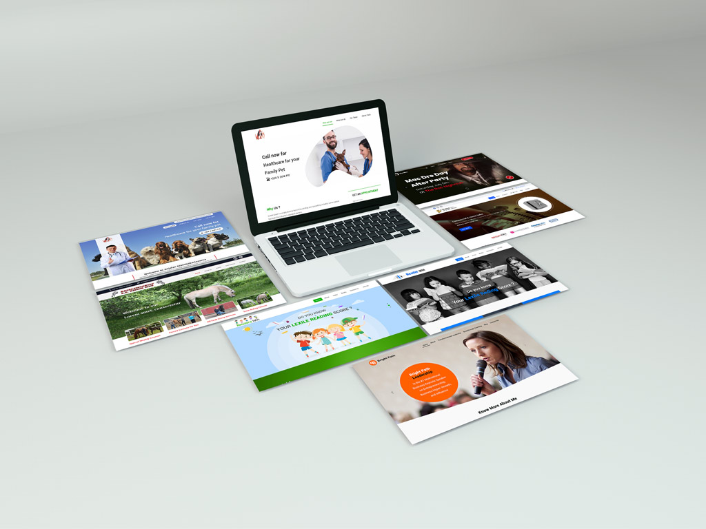 Download MacBook with Websites Showcase Mockup | Mockup World