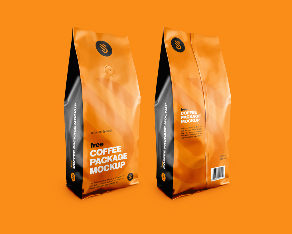 Download Coffee Package Mockup Free - Kraft Paper Coffee Bag Mockup / Front 3/4 View in Bag ... - 37 ...