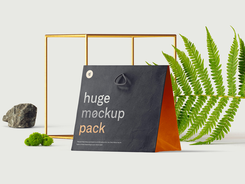 Download Multi-colored Paper Shopping Bag Mockup | Mockup World