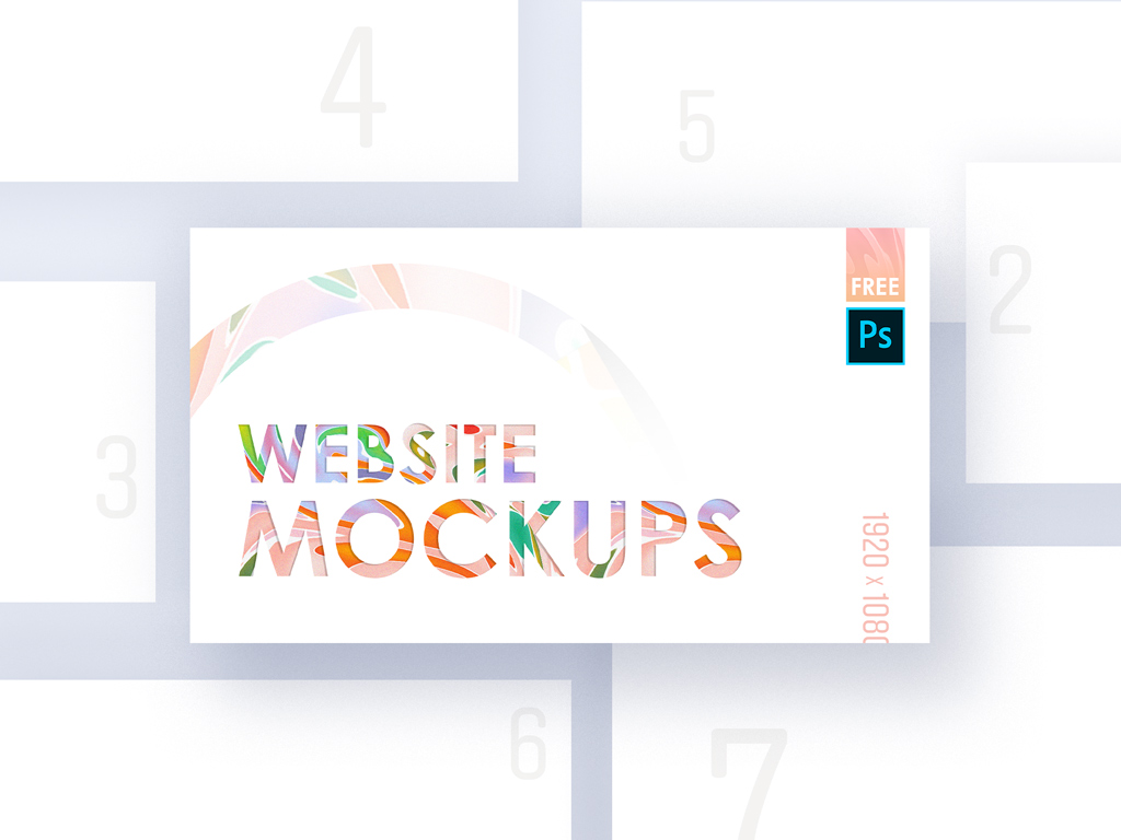 Download Free Clean Website Design Showcase Mockup Psd