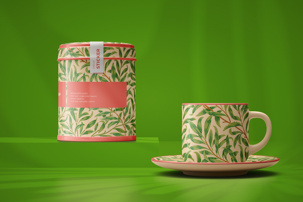 Download Tea Set Mockup | Mockup World