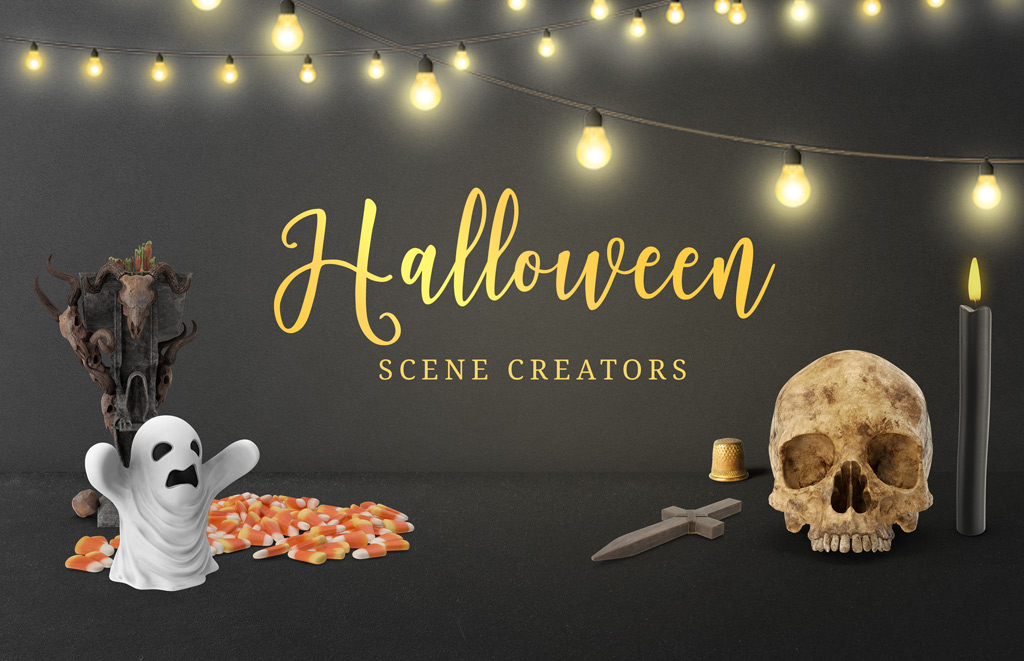Download Free Halloween Scene Creator Mockup Bundle Mockup World