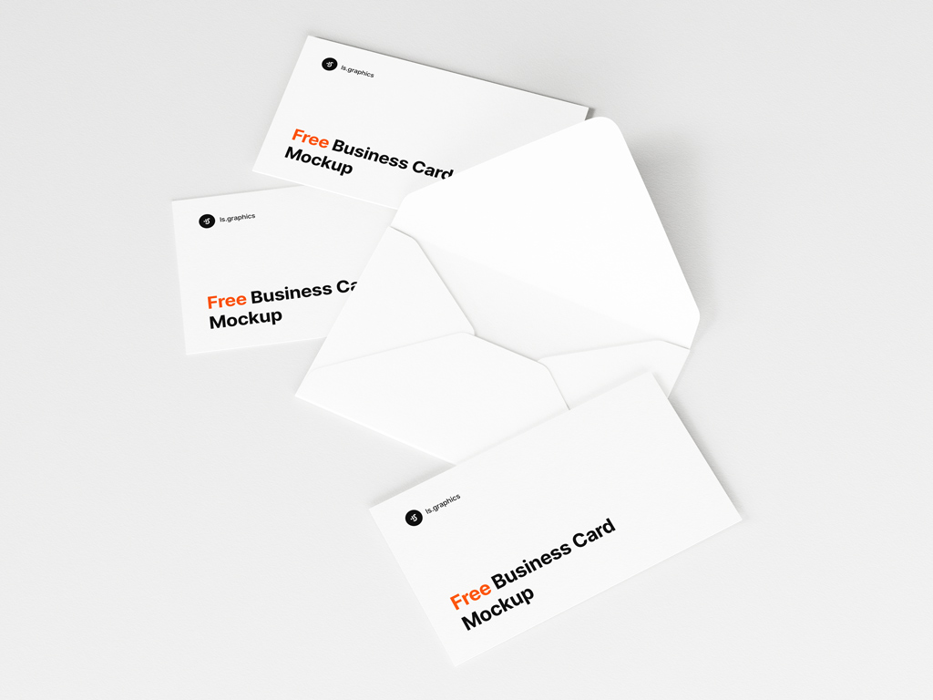 Free Envelope and Business Card Mockups (PSD)