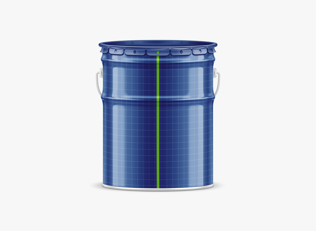 Metal Paint Bucket Mockup - Mockup World