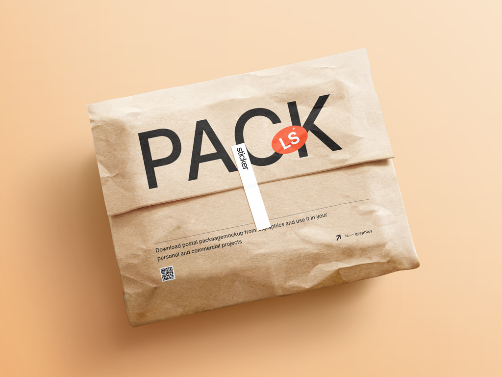 Kraft Paper Parcel Mockup   Mockup World