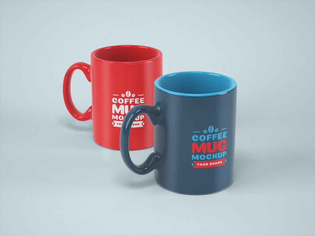 Two Coffee Mugs Mockup - Mockup World