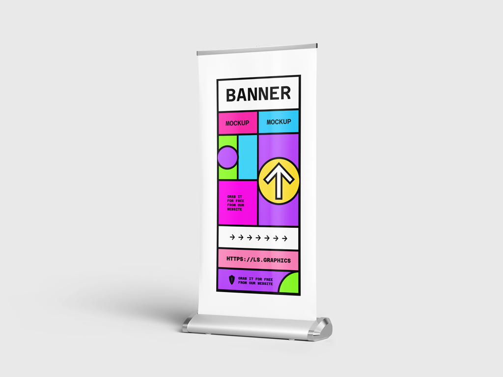 Single Roll Up Banner Mockup   Mockup World