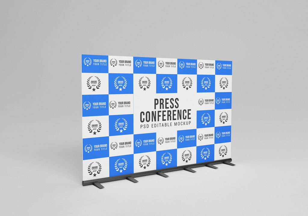 Press Conference Backdrop Mockup Mockup World