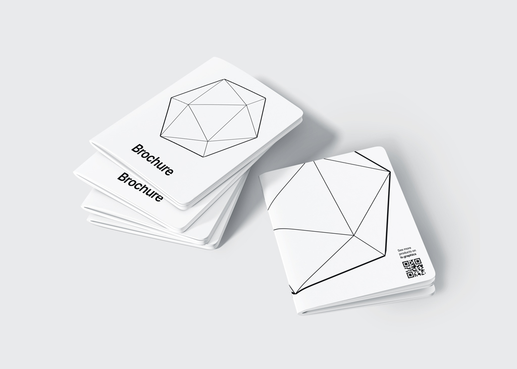 Brochure with round Corners Mockup - Mockup World