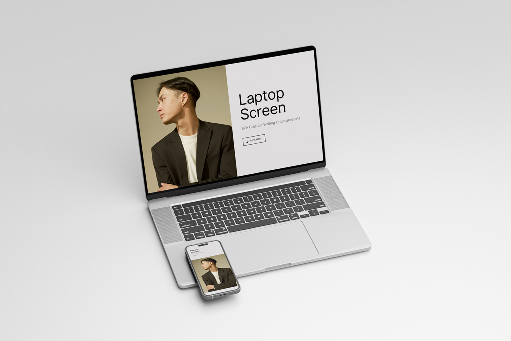 MacBook Pro With IPhone Mockup Mockup World