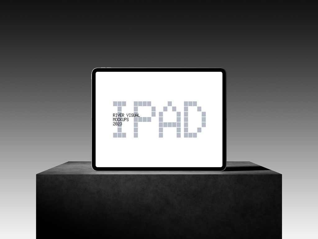 iPad Pro on Pedestal Mockup - Mockup World