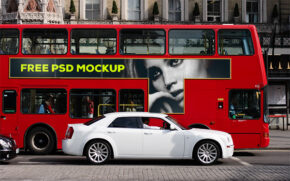 Download London Bus Advertising Mockup | Mockup World