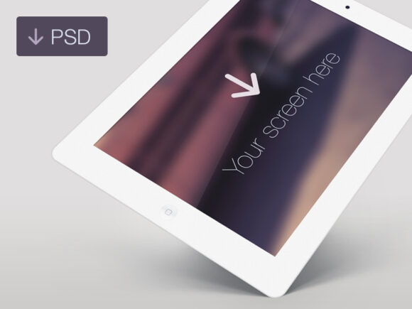 Download Angled White iPad Mockup | Mockup World