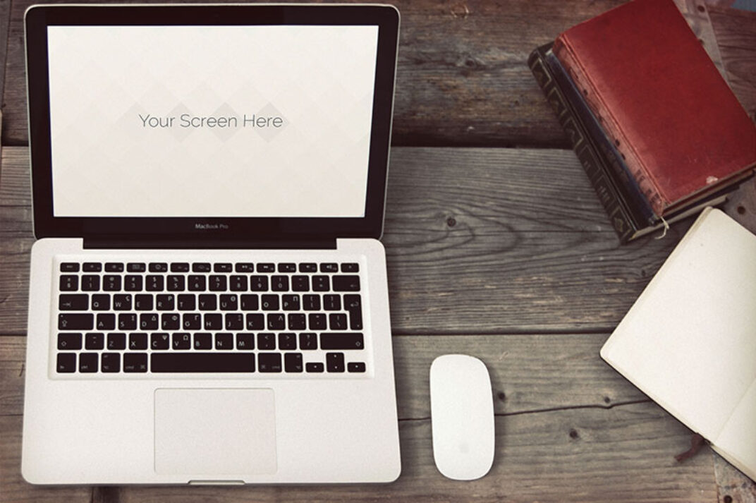 Vintage MacBook photorealistic Mockups - Mockup World