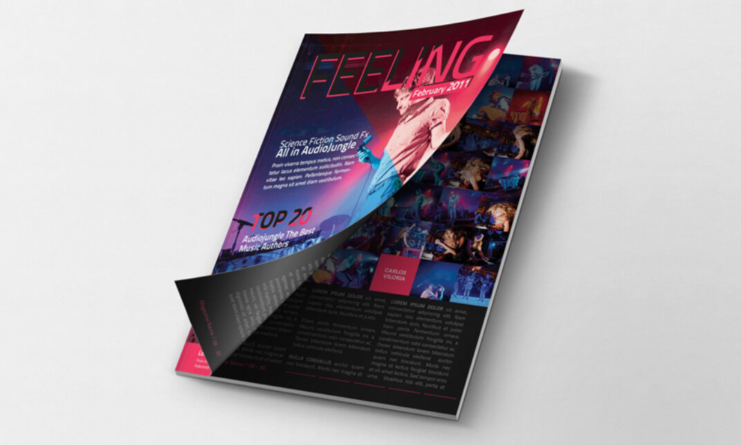 Download Page Peel Magazine Mockup | Mockup World