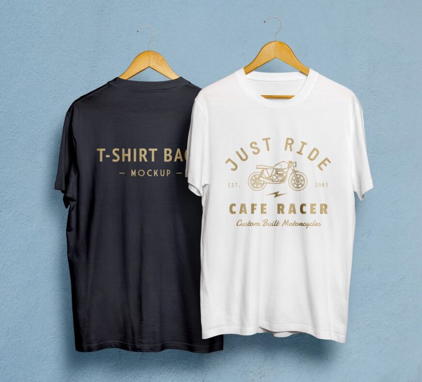 T-Shirts on Hanger Mockup - Mockup World