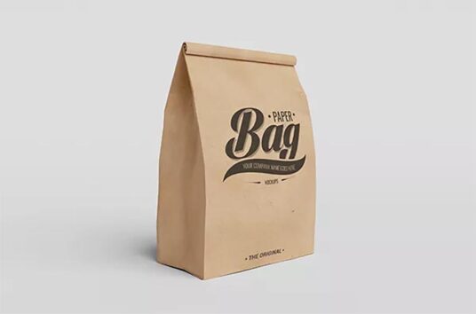 Brown Paper Bag MockUp | GraphicBurger