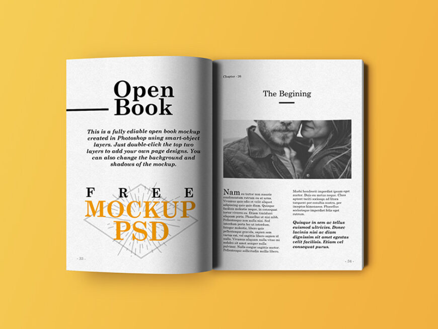 Open Bock Mockup - Mockup World