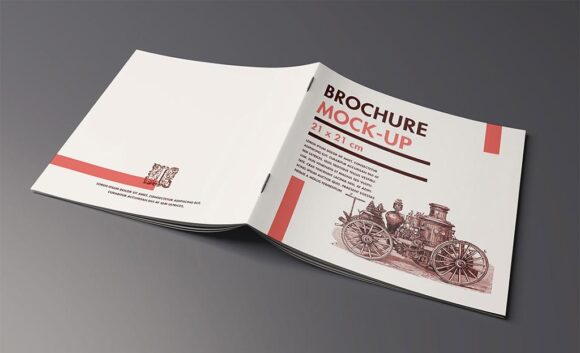 Download Set of Square Brochure Mockups | Mockup World