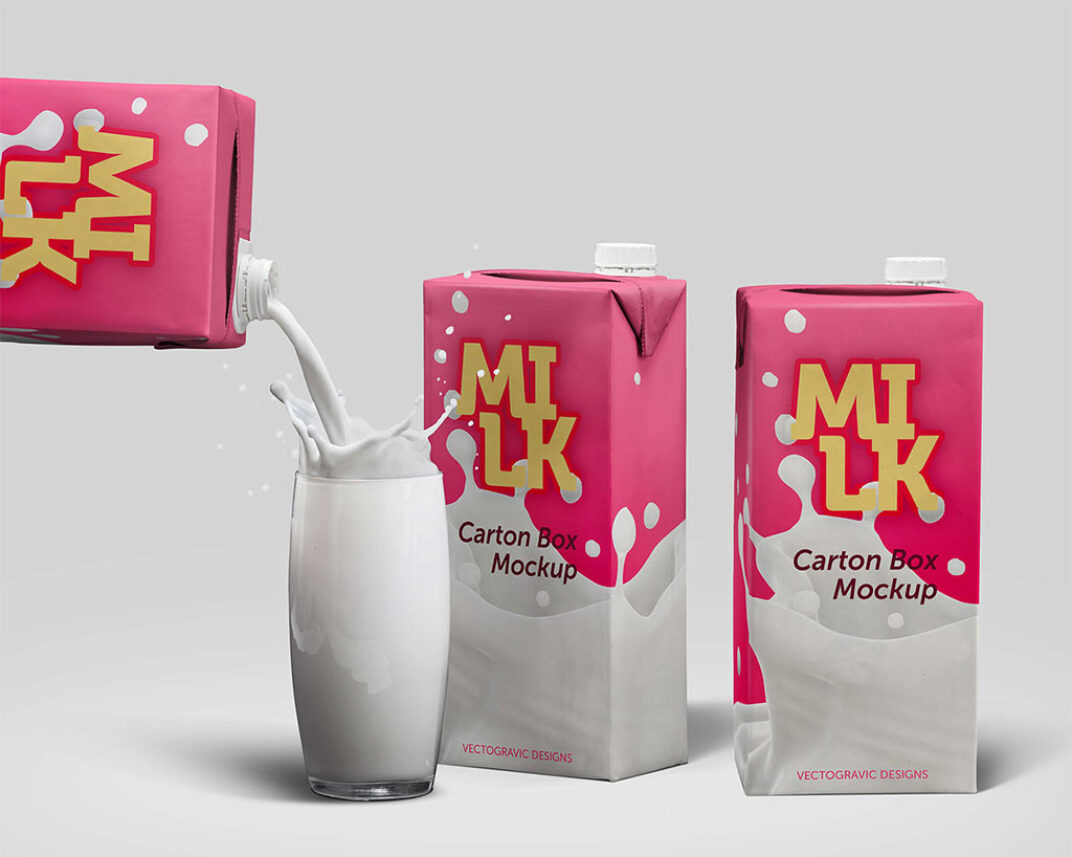 Download Milk Carton Box Mockup | Mockup World