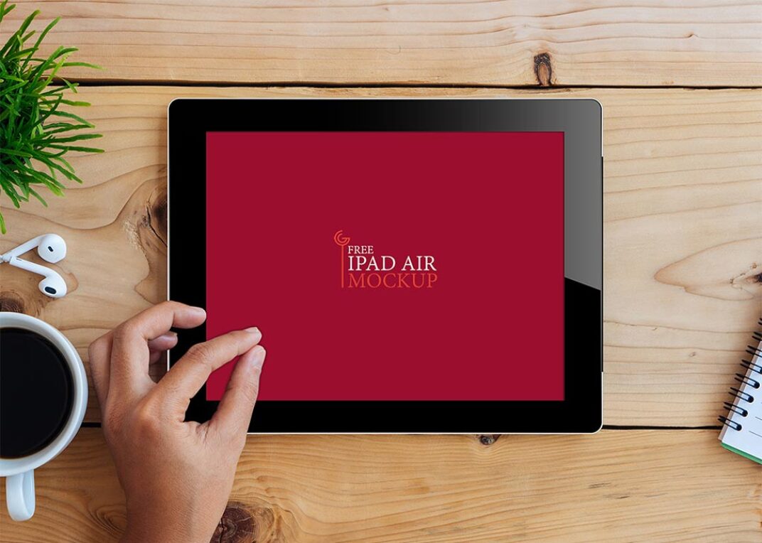 Download iPad Air on Desk Mockup | Mockup World