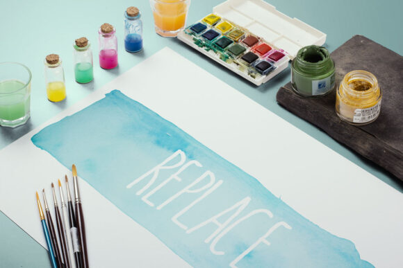 Watercolor Sketches Mockup Bundle - Mockup World