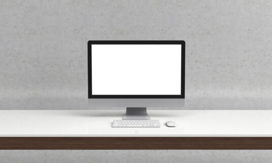 Minimal Imac On Desk Mockup Mockup World