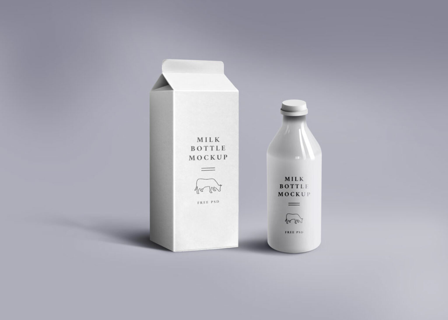 Milk Carton And Glass Mockup Mockup World