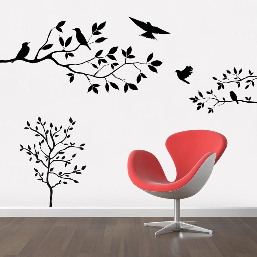 Wall Decal Mockup - Mockup World