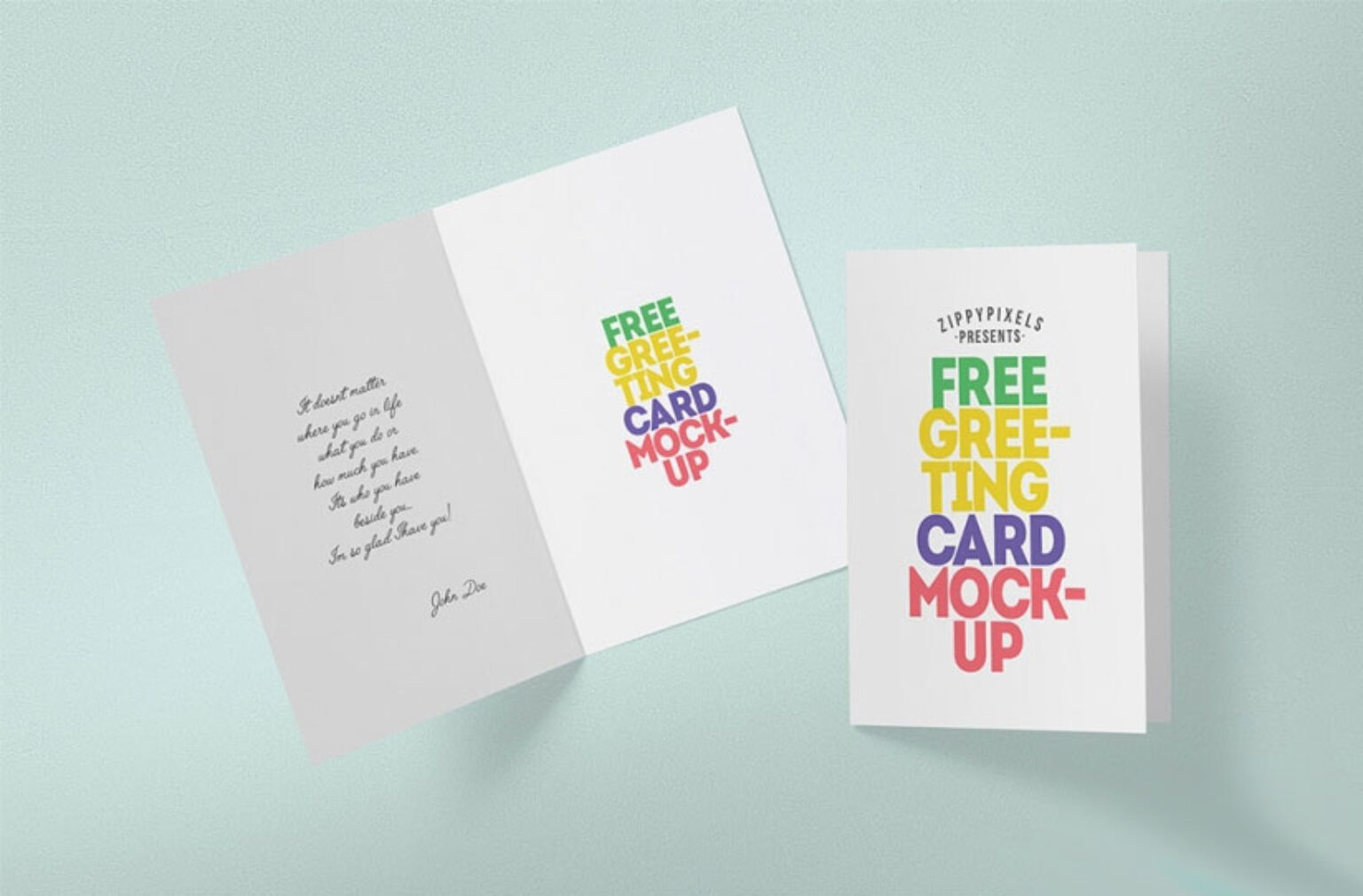 Foldable Greeting Card Mockup - Mockup World