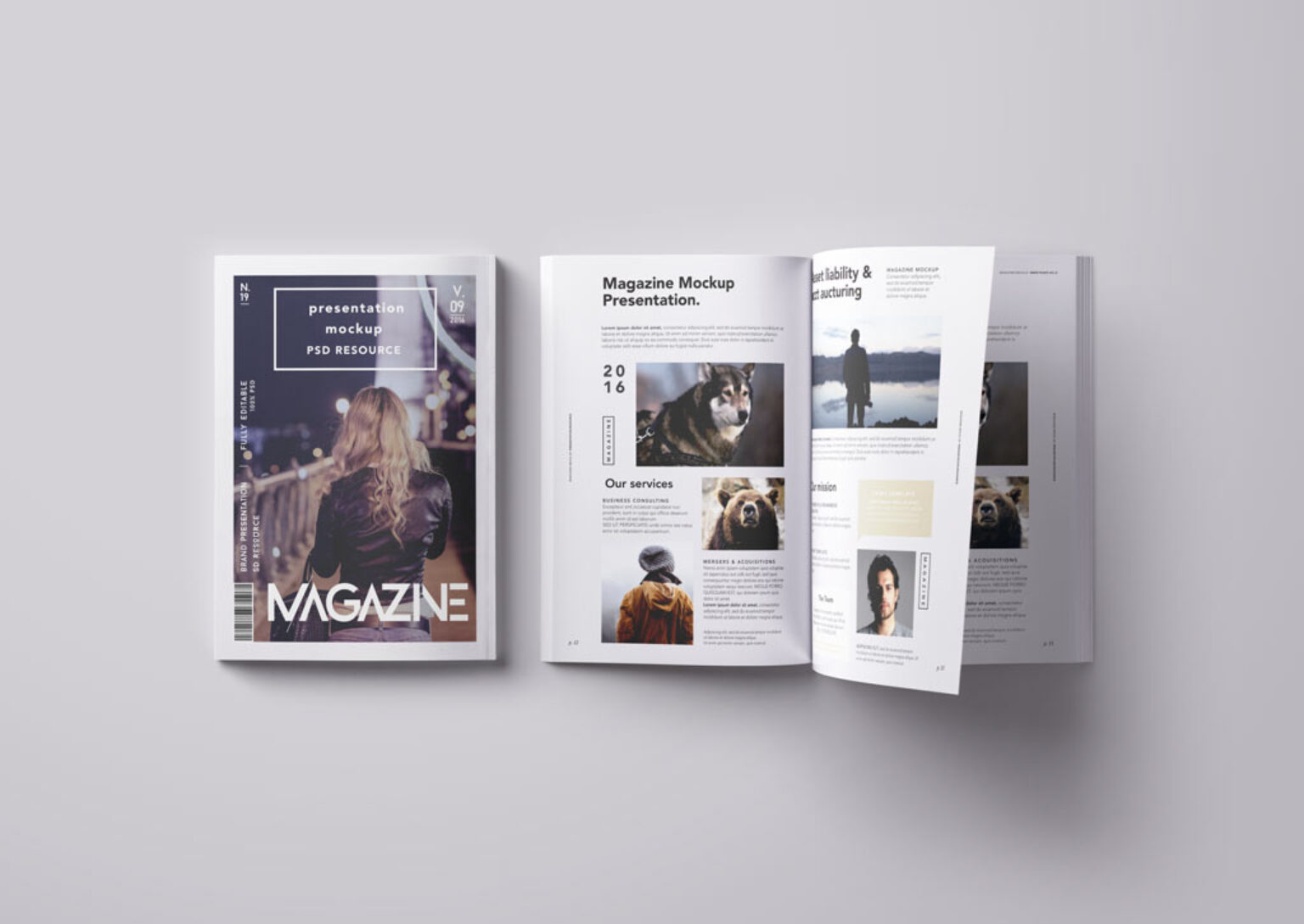 Overhead View Magazine Mockup   Mockup World