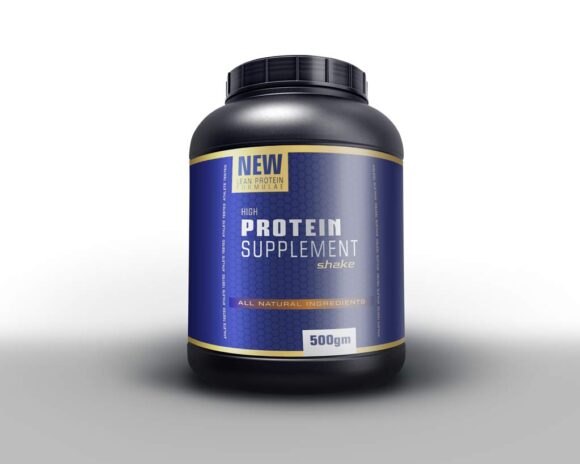 Download Protein Powder Supplement Packaging Mockup | Mockup World
