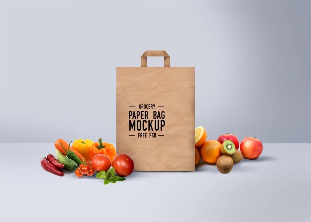 Download Grocery Paper Bag Mockup | Mockup World