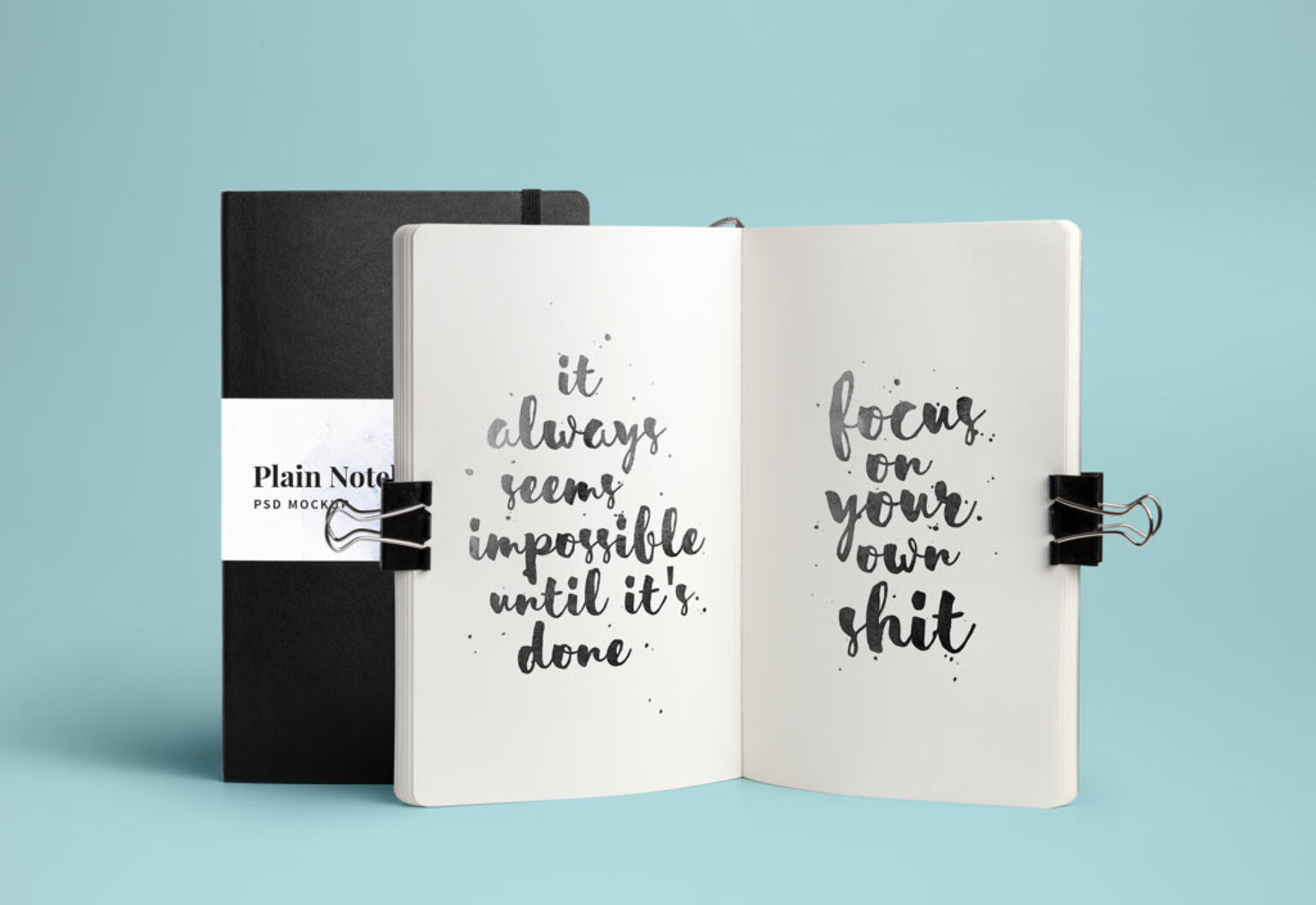 Open and closed Notebook Mockup | Mockup World