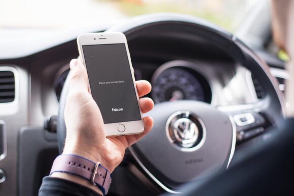 iPhone in Car Mockup - Mockup World