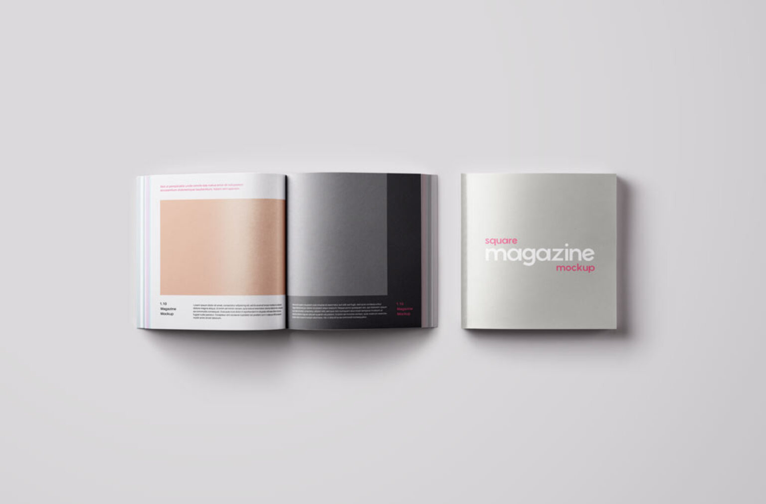 Download Square Magazine Mockup | Mockup World