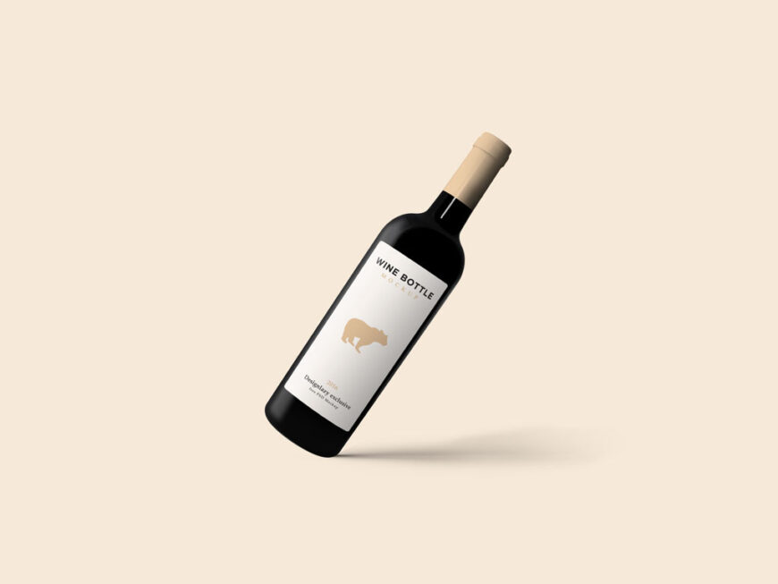 Download Red Wine Bottle Mockup | Mockup World