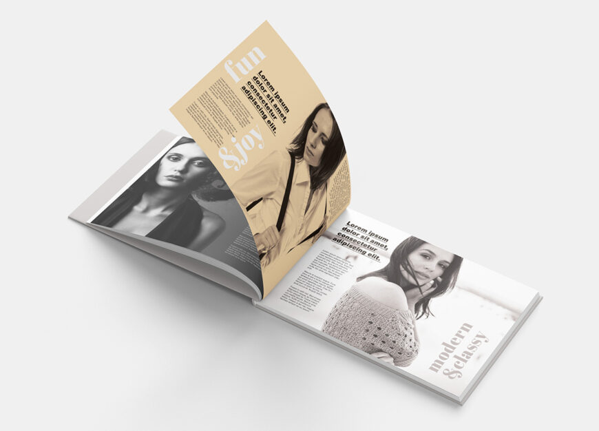 Horizontal Flip-Book Mockup Set - Mockup World