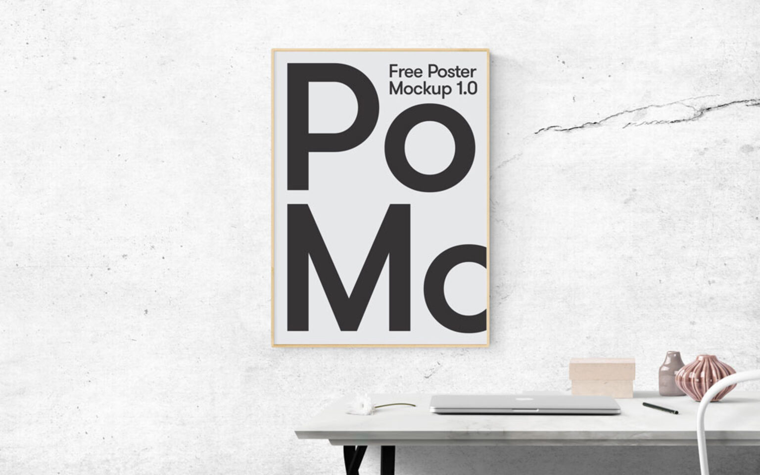 Poster On Office Wall Mockup   Mockup World