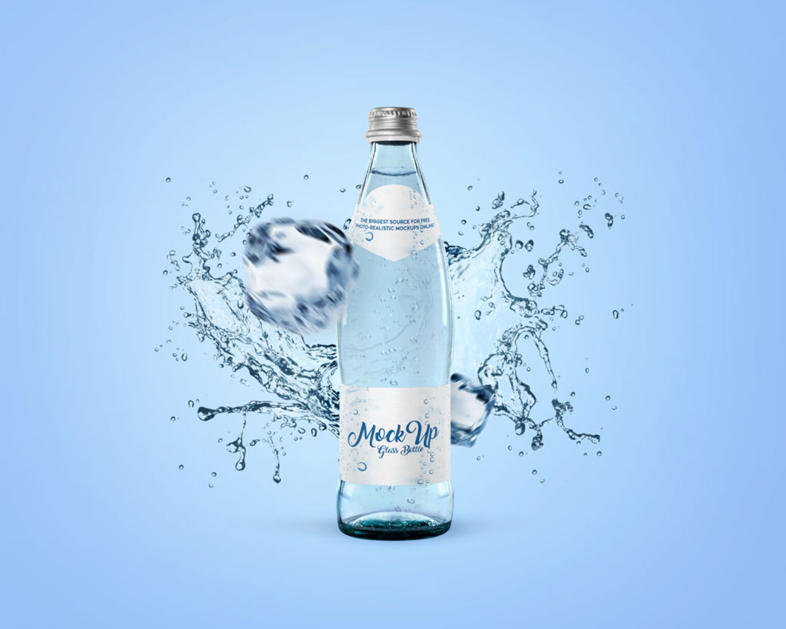 Download Water Bottle with Labels Mockup | Mockup World