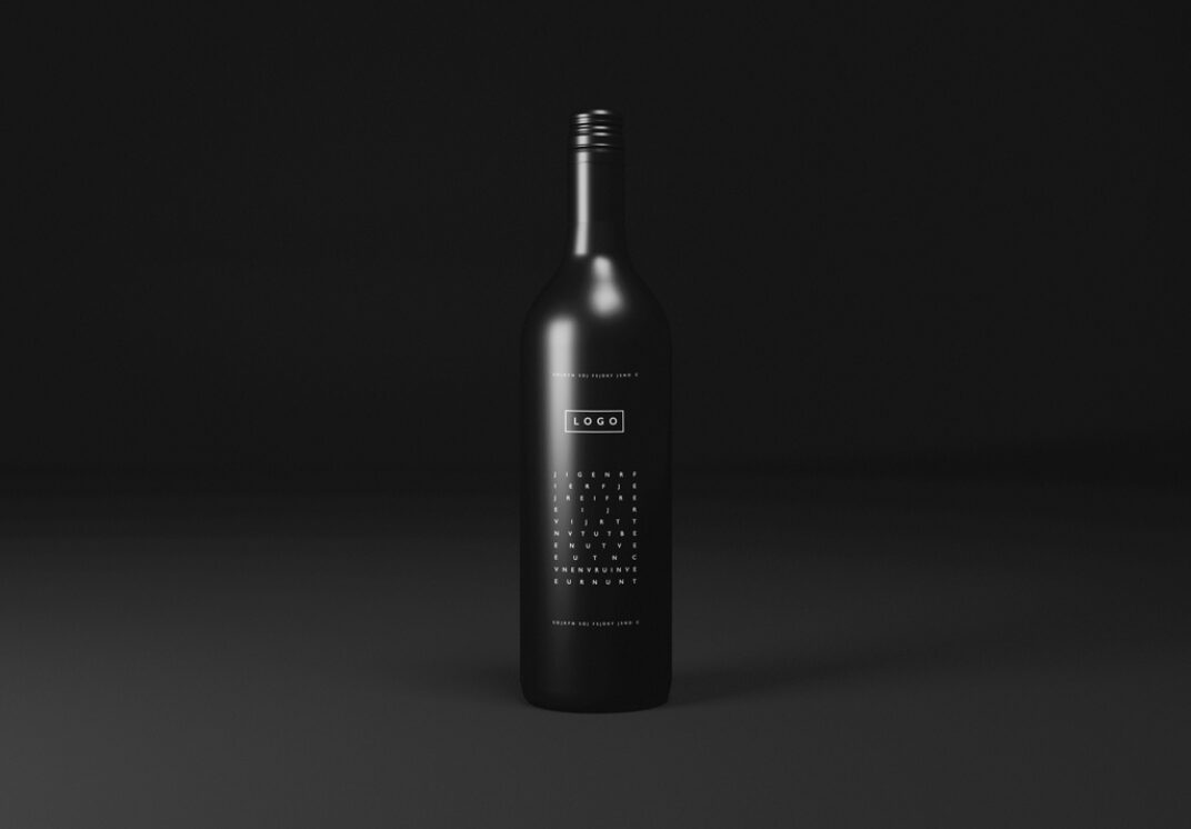 Download Black Wine Bottle Mockup | Mockup World