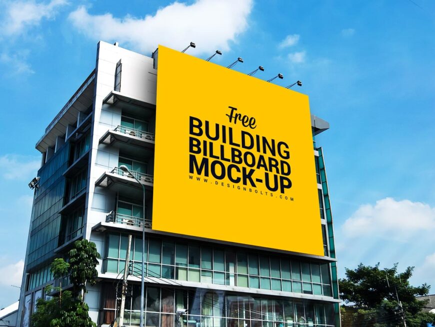 Huge Outdoor Building Billboard Mockup - Mockup World