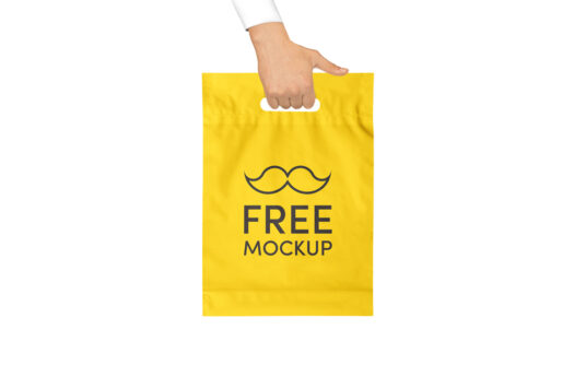 Download Hand Holding Plastic Bag Mockup Mockup World