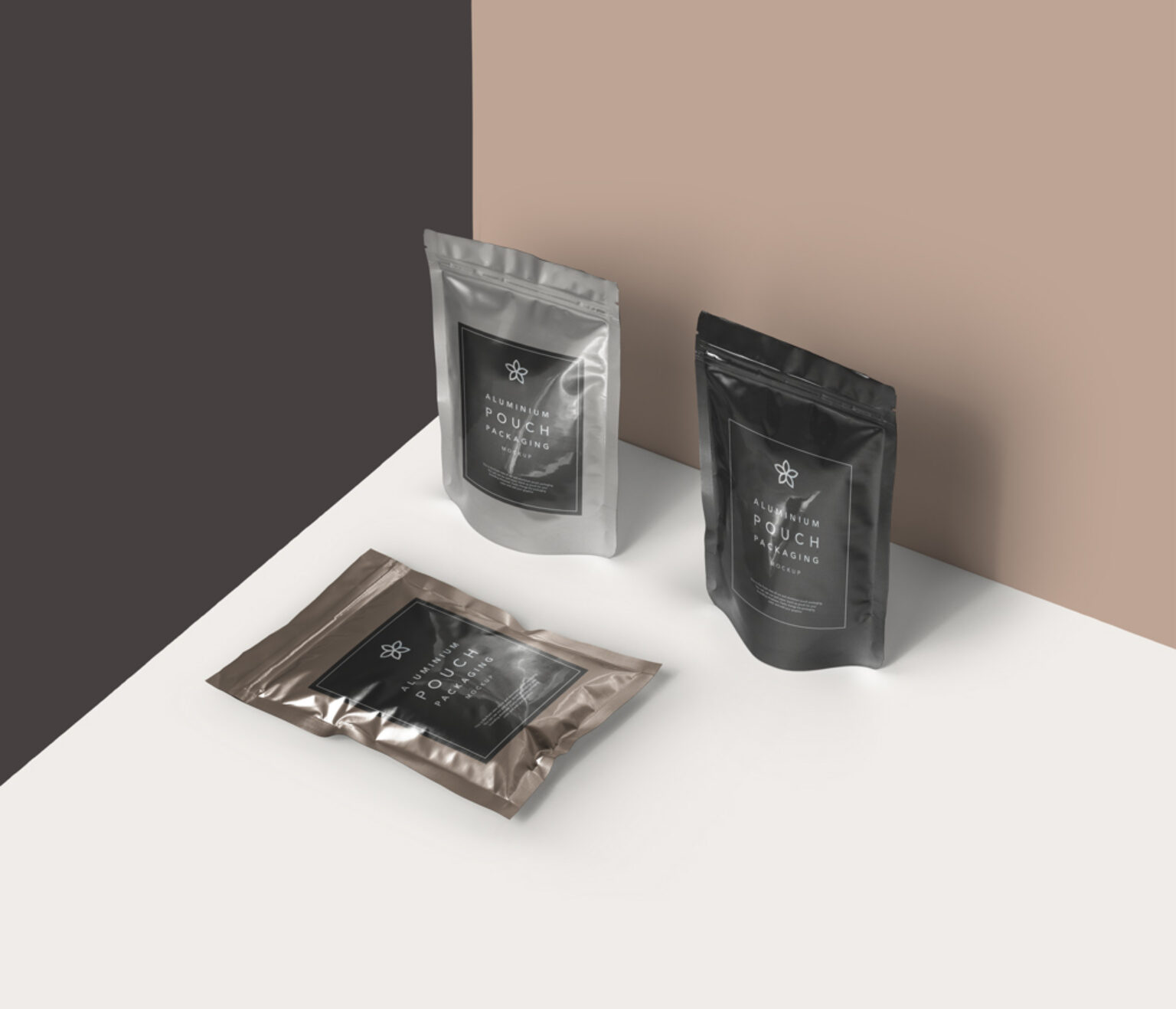 Aluminium Pouch Packaging Mockup - Mockup World